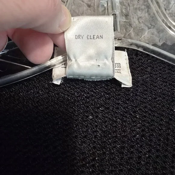 Vtg‎ 80s/90s Nordstrom Angora Blend Sweater Black Beaded Leaf Glam Dynasty Small - Picture 6 of 8